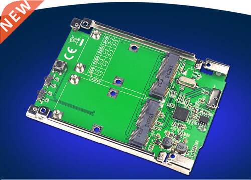 2.5 Dual Ports mSATA SSD RAID Adapter USB3.1 Micro B Interf