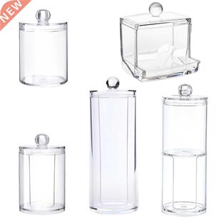 Acrylic Makeup Organizer Cotton Swabs Qtip Container Cosmeti
