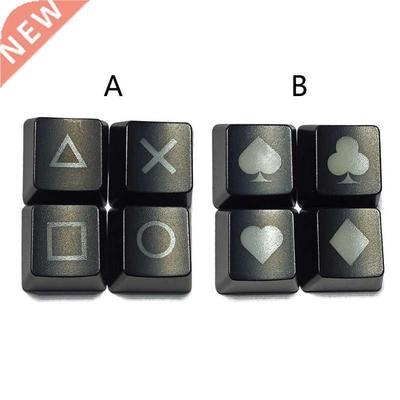 4Pcs Shine Through Keycaps ABS Backlit Etched Shine-Through