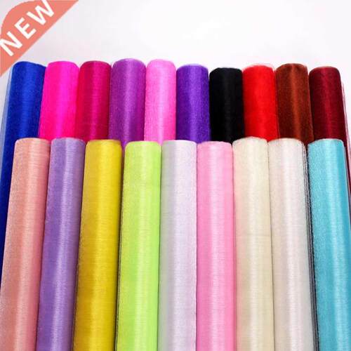 5M 10M Tulle Roll Crystal Fabric Organza Tulle Roll Spool We