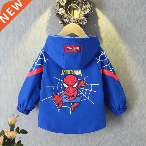 Spiderman Hooded Jackets Girls Boys 2022 Spring Autumn Sport