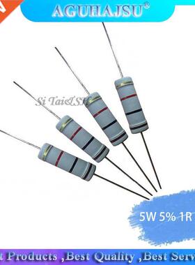 10pcs 5W 5% 1R ~ 1M 2.2R 10R 22R 47R 51R 100R 150R 470R 1K 4