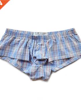 Underwear Men Boxertshorts Home Short Plaid Cueca Masculina