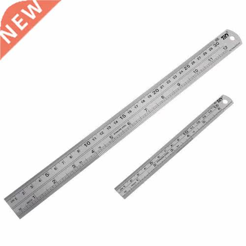 2PCS Stainless Steel Ruler and Metal Rule Kit 30cm 15cm 12in