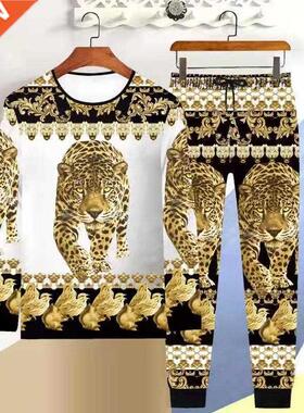 Hot sale autumn and winter long-sleeved T-irt men 3D tiger