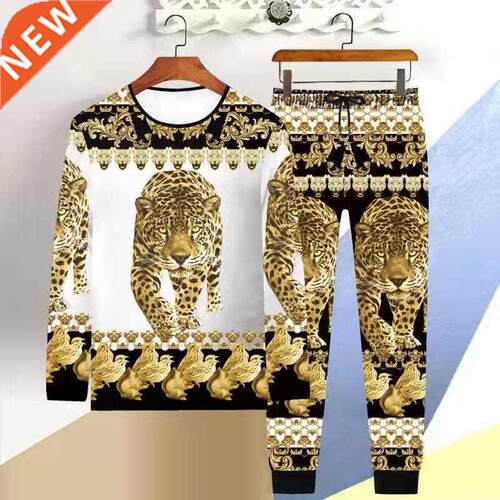 Hot sale autumn and winter long-sleeved T-irt men 3D tiger