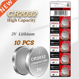 10PCS CR2032 3V Lithium Button Cell Battery for Watch Toys C
