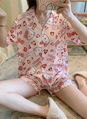 Pajama Set Women Summer Hot Sleepwear Shorts Cute Pijamas G