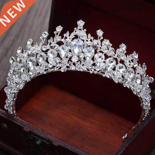 Baroque Magnificent Rhinestone Bridal Crown Tiaras Vintage S