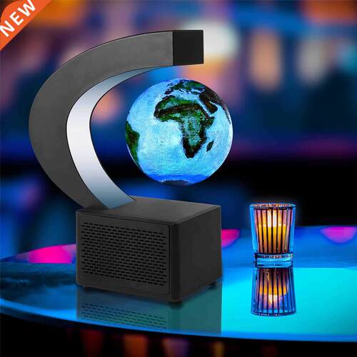 Bluetooth Speaker Magnetic Levitation Sound Stereo Round LED
