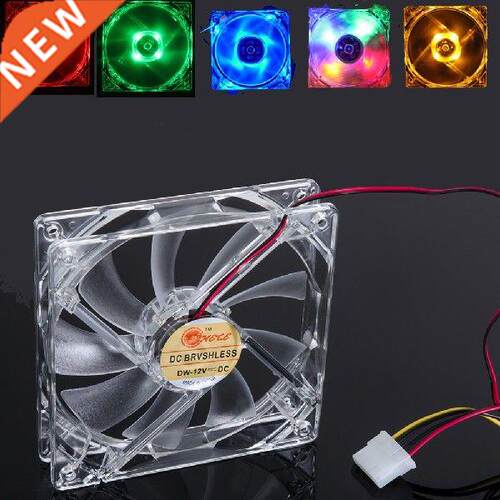 CPU Cooler Fan 4 LED Silent PC Computer Case Cooler Cooling