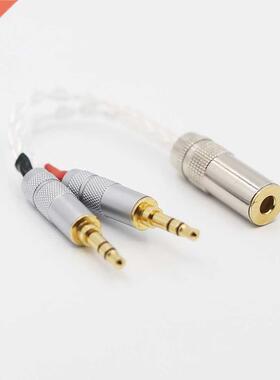 Hight Qulity Silver plted 2x 3.5mm Mle to 4.4mm Blnced