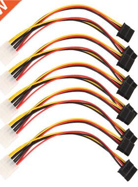 5pcs/packs 4 Pin IDE Male to Dual SATA Y Splitter Female HDD