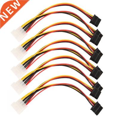 5pcs/packs 4 Pin IDE Male to Dual SATA Y Splitter Female HDD