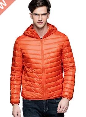 Man Winter Autumn Jacket White Duck Down Jackets Men Hooded