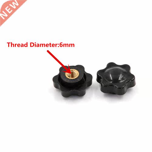 M6 Female Thread Star Shaped Head Clamping Nuts Knob 适用于