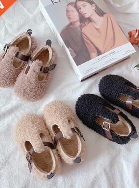 2021 Children Cotton oes Warmth Girls Furry Warm Winter Ba