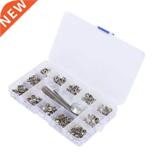 Round Rivet Set 100 Set Round Rivet Kit Metal Leather Stud w