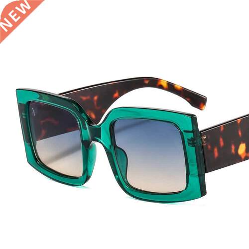 New Oversized Square Sunglasses Vintage Designer Women 2022