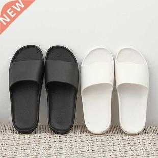 Summer Home Men Slippers Simple Black White Lovers Shoes Non