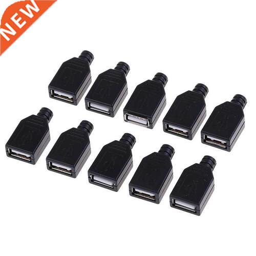 10Pcs/Lot New Femle 4-Pin Type  Plug USB dpter DIY with
