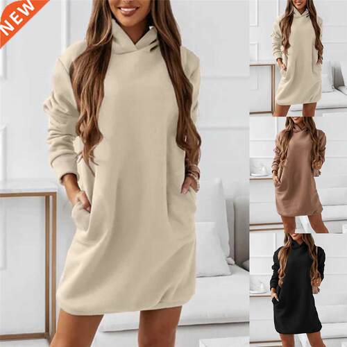 Woman Sweatirt Dress Hoodies Autumn Winter Sweatirts Wa