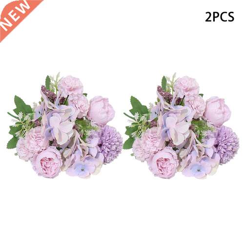 2pcs Home Decor Artificial Silk Peony Bouquet Garden Lovely
