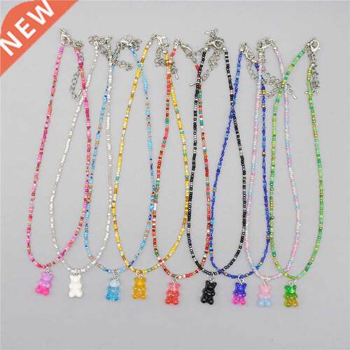New Bohemia Korean Lover Colorful Gummy Bear Pendant Choker