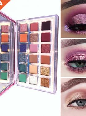 HUDAMOJI Pressed Matte Eyeshadow Palette Makeup Shimmer 18