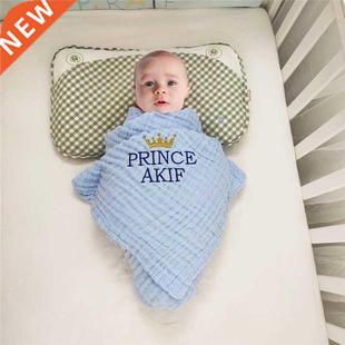 6 Layer Bamboo Cotton Personalised Baby Blanket Infant Kids