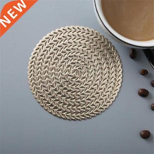 4PCS Round Placemats Restaurant Dinning Table Wheat Ear