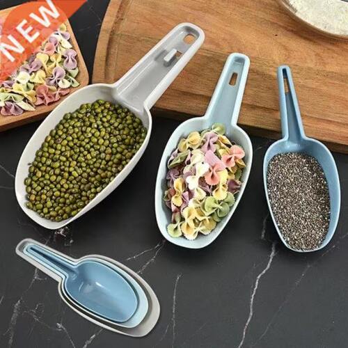 3Pcs/Set Plastic Kitchen Scoop Set Multifunctional Measuring