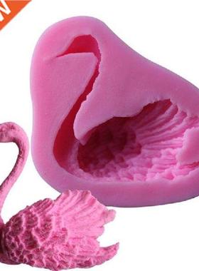 Elegant 3D Swan Shape Silicone Cake Mold Kitchen Baking
