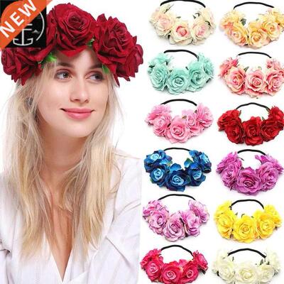 Wedding Flower Crown HeadBand Women Bridal Headpiece Female