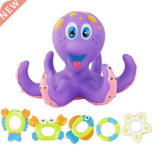 Floating Octopus Bath Toy Home For Kids Summer Safe Funny Cr