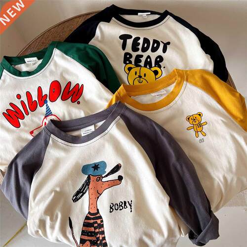 Soft Cotton Children Cartoon T Shirts Cute Animal Print Baby