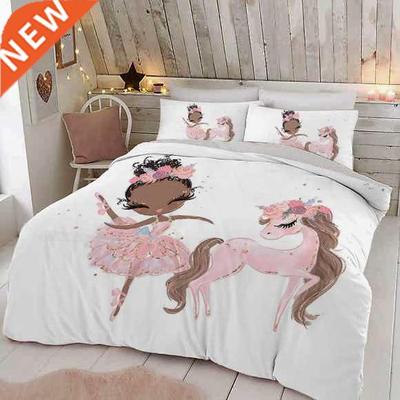 Lovely Princess kids Comforter Bedding Set 135X200 Duvet ver