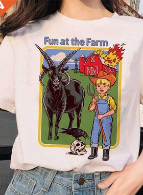 Lets Summon Demons Aesthetics T shirt Women Summer Casual Ha