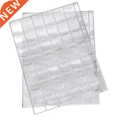NEW-10 PCS 42 Pockets Clear Coin Holders Folder Sheets