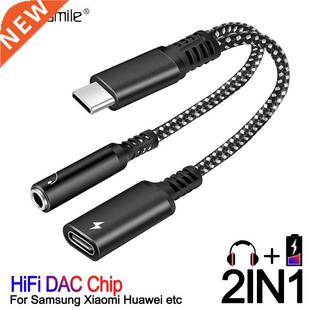 2IN1 Type C To 3.5mm Jack Earphone Charging Cable Converter