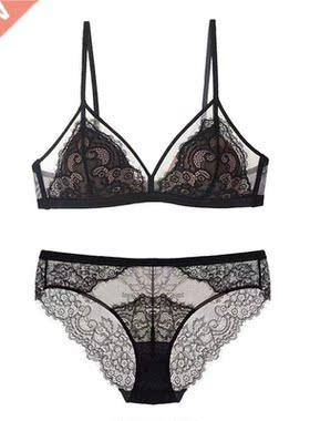 ties Set Thin Lined Transpent Set Underwe Women Lingerie