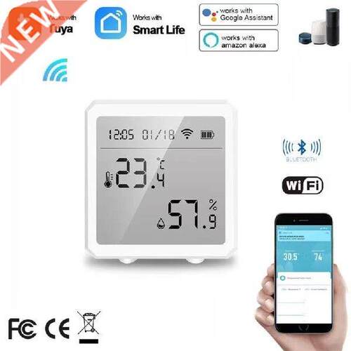 Wifi+Bluetooth Tuya smart temperature and humidity sensor