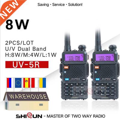 2pcs Real 5W/8W Baofeng UV-5R Walkie Talkie UV 5R Powerful A
