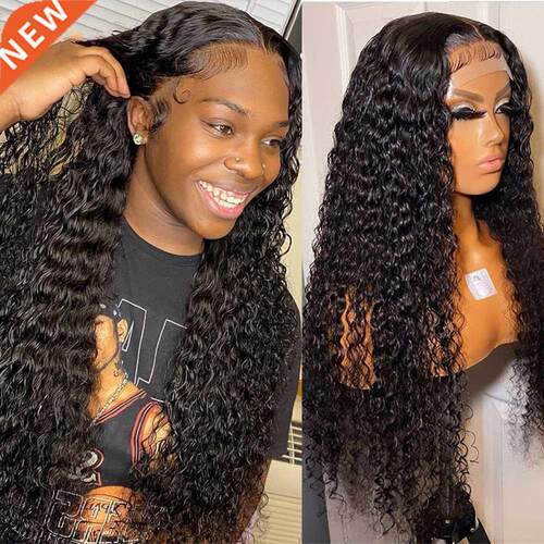 HD Transparent Lace Frontal Wig Deep Wave Frontal Wig Human