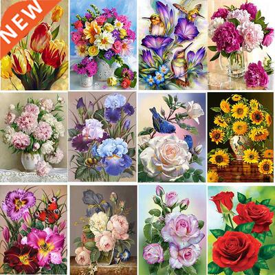 5D  Diamond Painting Flower Cross Stitch Kit Mosaic Diamo