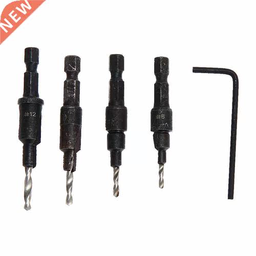 4Pcs Hss Power Tool Countersink Drill Bit Set Woodworking To