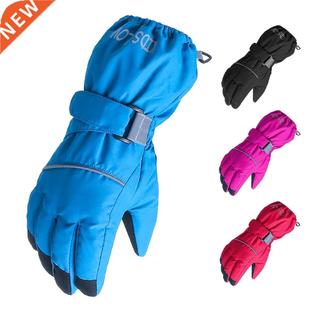 High Quality Waterproof Children Kids Ski Gloves Black Baby