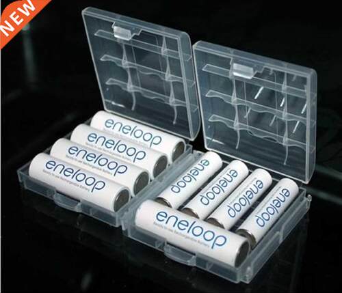 2PCS Portable Colorful Battery Storage Box Hard Plastic Stor