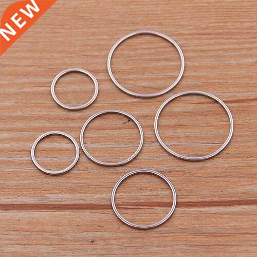 PULCHRITUDE 20Pcs 3 Size Round Charm Stainless Steel Pendant