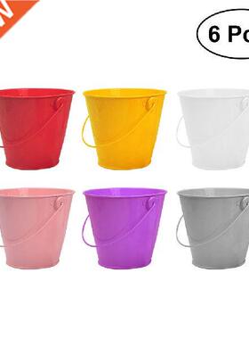 6pcs Mn Metal Bucket Party Favor Chocolate Buckets